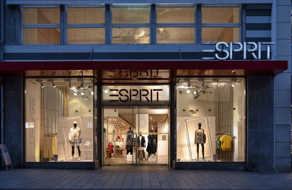 Esprit, logo, textile chain, clothing, retail, shop, Leipzig, Saxony, Germany, Europe