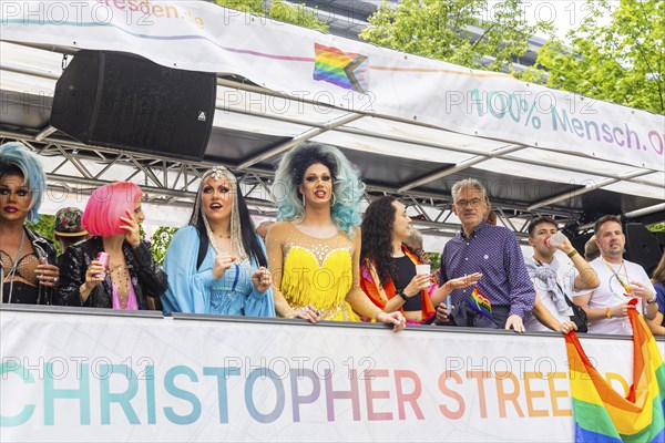 Christopher Street Day in Dresden, Dresden, Saxony, Germany, Europe