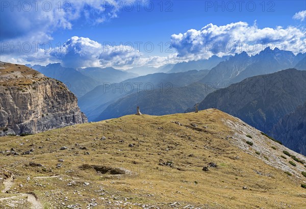 War memorial under the Three Peaks, Dolomites, South Tyrol