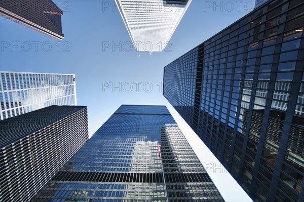 Toronto, Ontario, Canada-5 April, 2019: Scenic Toronto financial district skyline and modern architecture