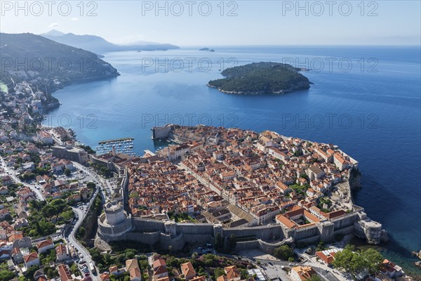 View of the old town centre of Dubrovnik, Croatia, Europe