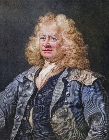 Thomas Coram, 1668?-1751, English philanthropist and coloniser. Founder of the Foundling Hospital in London in 1739. engraving by JWCook after a painting by William Hogarth, digitally restored reproduction from a 19th century original, record date not stated