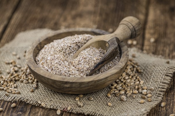 Fresh Wheat Bran as detailed close-up shot (selective focus)