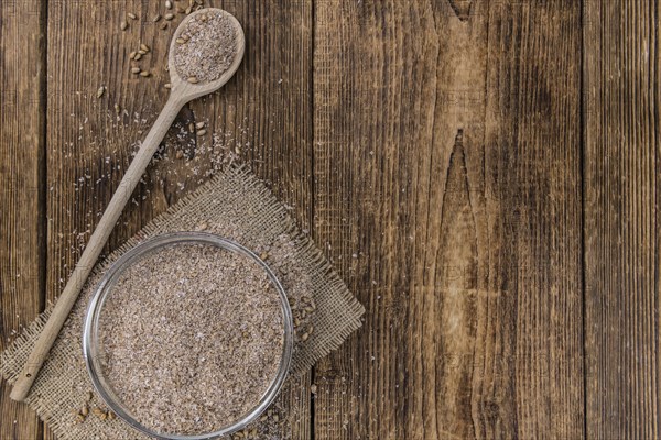 Fresh Wheat Bran as detailed close-up shot (selective focus)