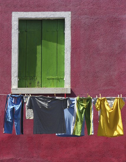 Window with washing line