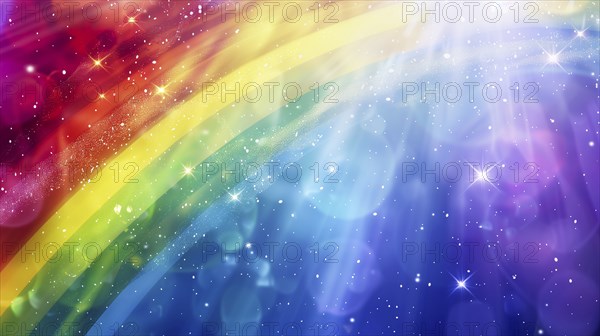 A multi-colored background with the LGBT rainbow colours, AI generated