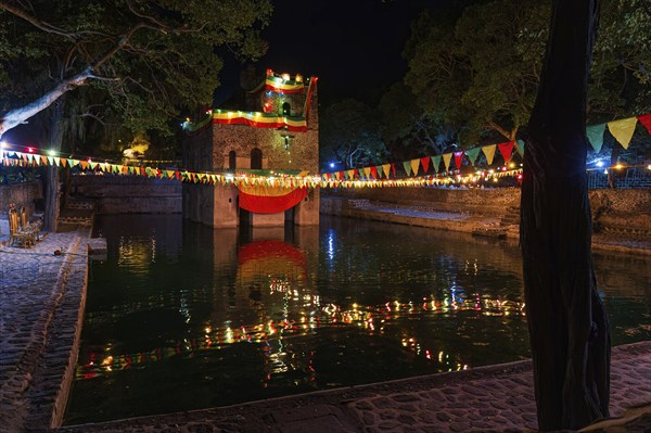 Ethiopian Timkat festival at Fasilides Bath in Gondar