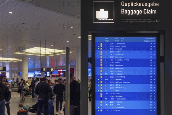 Munich airport, luggage waiting area