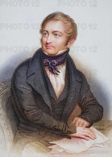 Marie Joseph Louis Adolphe Thiers, 1797-1877, French statesman, journalist and historian. Copper engraving by S. Freeman, digitally restored reproduction from a 19th century original, record date not stated