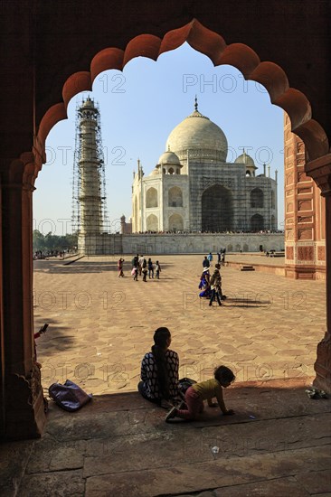 The Taj Mahal in Agra, India is the most visited landmark in India