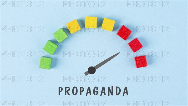 Propaganda in progress, facts and fake news, conspiracy theory concept, media and manipulation, mind control