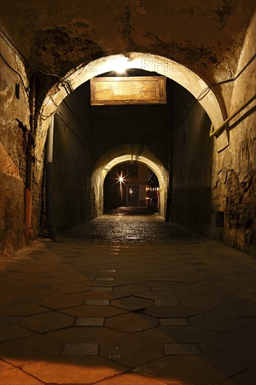 Dark street in the old eurpean city