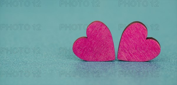 Pink hearts, valentine greeting card, mothers day and birthday wishes, love symbol