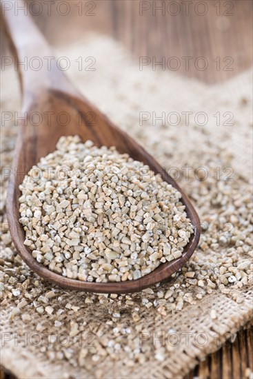 Portion of Rye (close-up shot) on wooden background