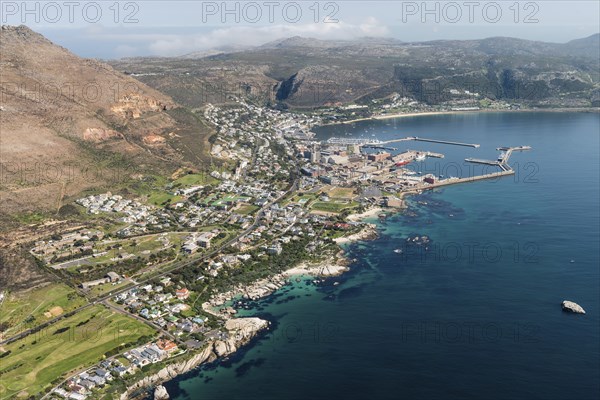 Simonstown South Africa aerial view shot from a helicopter