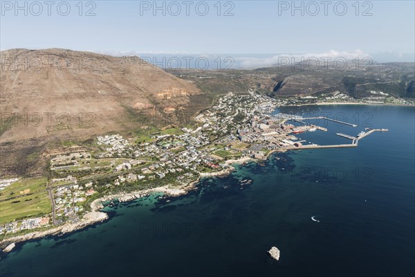 Simonstown South Africa aerial view shot from a helicopter