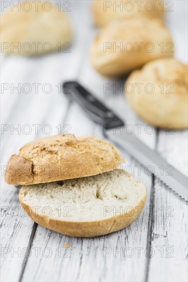 German Rolls on a vintage background as detailed close-up shot, selective focus