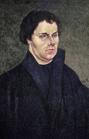 Martin Luther, 1483-1546, German professor of theology, composer, priest, monk, portrait in 1525, digital reproduction of an original from the 19th century, original date unknown