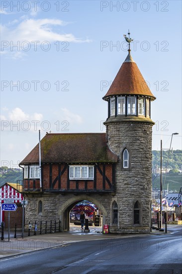 Marina and Harbour over Vincent Pier, Scarborough, North Yorkshire, England, United Kingdom, Europe