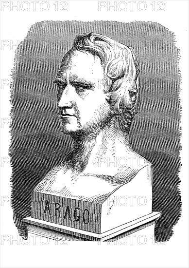 Dominique Francois Jean Arago, 26 February 1786, 2 October 1853, French astronomer, physicist and politician, Historical, digital reproduction of an original from the 19th century