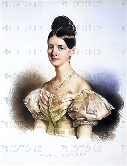 Fanny Elssler, real name Franziska Elssler (born 23 June 1810 in Gumpendorf, died 27 November 1884 in Vienna), was a world-famous Austrian ballerina, Historical, digitally restored reproduction from a 19th century original, Record date not stated