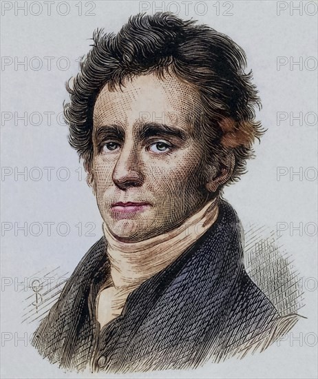 Robert Jameson (1774-1854), Scottish mineralogist, professor of natural history in Edinburgh from 1804 to 1854. Together with David Brewster, he founded the Edinburgh Philosophical Journal. From Life of Sir Roderick I. Murchison by Archibald Geikie (London, 1875) ., Historical, digitally restored reproduction from a 19th century original, Record date not stated