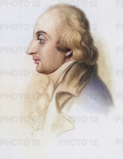 General Alexandre D'Arblay (1748-1818) was a French soldier who lived in England as a refugee during the French Revolution. In 1793 he married Fanny (Frances) Burney, the novelist and daughter of the musicologist Charles Burney. Engraving from Diary and Letters of Madame D'Arblay by Fanny Burney (London, 1843) . Copper engraving, Historic, digitally restored reproduction from a 19th century original, Record date not stated