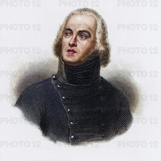 Lazare Hoche (1768-97) French revolutionary soldier who rose from corporal to general. Engraving, Historical, digitally restored reproduction from a 19th century original, Record date not stated