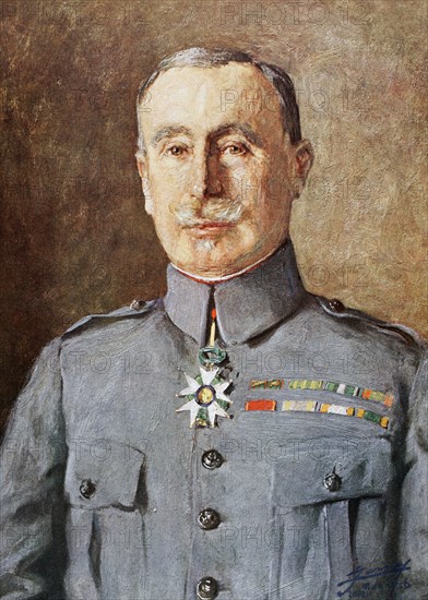 Robert Georges Nivelle 1856 to 1924, French army general in the First World War. From L'Illustration, 1916, Historical, digitally restored reproduction from a 19th century original, Record date not stated