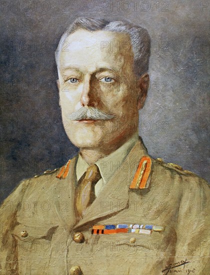 General Sir Douglas Haig, 1861 to 1928, field marshal and commander of the British Expeditionary Force during the First World War. From L'Illustration, 1916, Historical, digitally restored reproduction from a 19th century original, Record date not stated