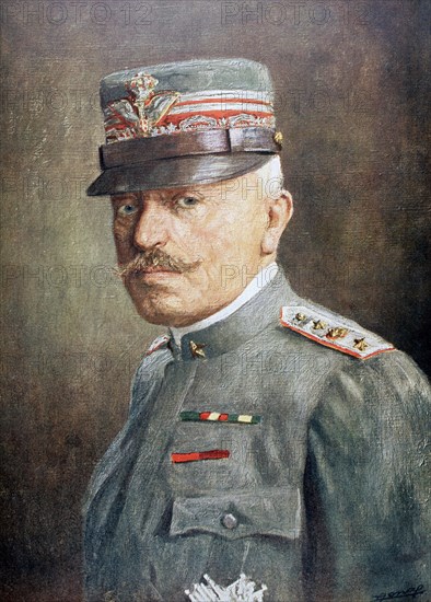 Luigi Cadorna 1850 to 1928, Italian field marshal and commander-in-chief of the Italian army during the first half of the First World War. From L'Illustration, 1916, Historical, digitally restored reproduction from a 19th century original, Record date not stated