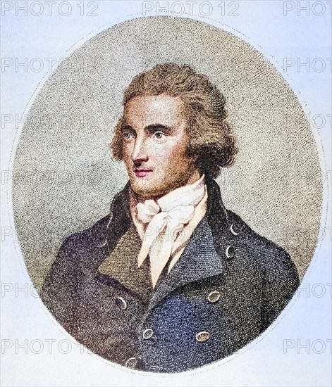 Mungo Park 1771 to 1806, Scottish explorer of the African continent. From Africa, dets Opdagelse, Erobring og Kolonisation, published in Copenhagen, 1901, Historical, digitally restored reproduction from a 19th century original, Record date not stated