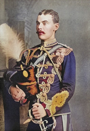 Lieutenant-Colonel David Stanley William Ogilvy, 11th Earl of Airlie, 1856 to 1900, Scottish peer who was killed at the Battle of Diamond Hill during the Second Boer War. From South Africa and the Transvaal War by Louis Creswicke, published 1900, Historical, digitally restored reproduction from a 19th century original, Record date not stated