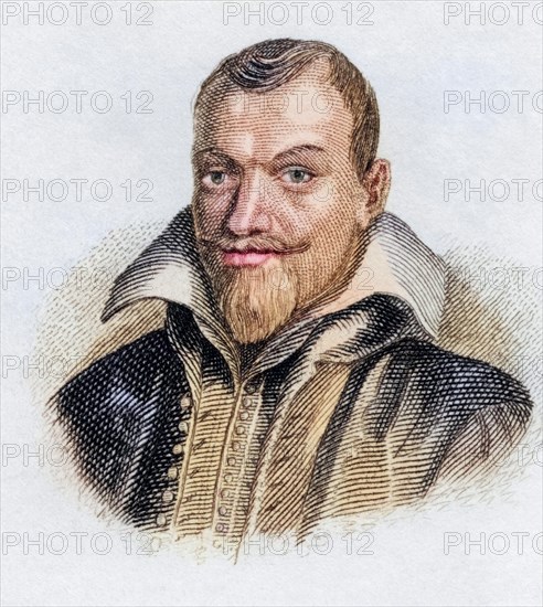 Johannes Meursius 1579 to 1639, Dutch classical scholar and antiquarian. From the book Crabbes Historical Dictionary, published in 1825, Historical, digitally restored reproduction from a 19th century original, Record date not stated