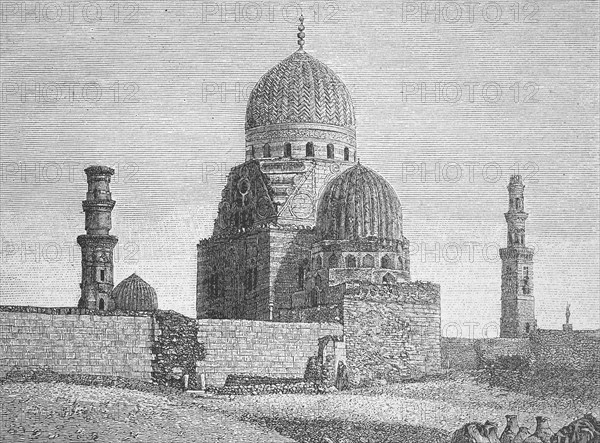 The Tombs of the Caliphs near Cairo around 1890, Egypt, Historical, digitally restored reproduction from a 19th century original, Record date not stated, Africa