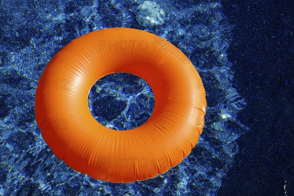 Summer, inflatable swim ring in a pool, Province of Quebec, Canada, North America