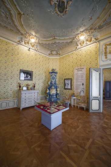 Dressing room of Princess Ida, museum, neoclassical Lower Castle, interior view, residential town of Greiz, Thuringia, Germany, Europe