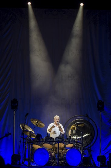 Nick Mason (drummer of Pink Floyd) live on Nick Mason's Saucerful of Secrets, Set the Controls Tour at the Tempodrom in Berlin on 30/07/2024