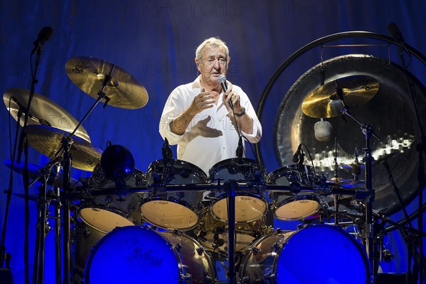 Nick Mason (drummer of Pink Floyd) live on Nick Mason's Saucerful of Secrets, Set the Controls Tour at the Tempodrom in Berlin on 30/07/2024