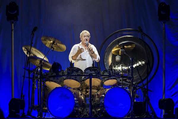 Nick Mason (drummer of Pink Floyd) live on Nick Mason's Saucerful of Secrets, Set the Controls Tour at the Tempodrom in Berlin on 30/07/2024