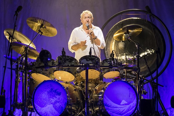 Nick Mason (drummer of Pink Floyd) live on Nick Mason's Saucerful of Secrets, Set the Controls Tour at the Tempodrom in Berlin on 30/07/2024