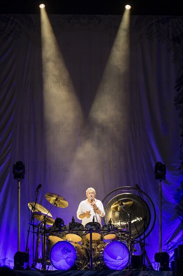 Nick Mason (drummer of Pink Floyd) live on Nick Mason's Saucerful of Secrets, Set the Controls Tour at the Tempodrom in Berlin on 30/07/2024