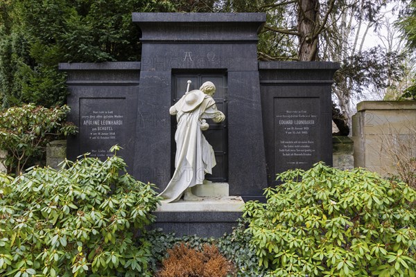 The Loschwitz cemetery is the second burial site in Dresden's Loschwitz district that is still in use today, alongside the disused church cemetery of the Loschwitz church. Inaugurated around 1800, it has been a listed building since 1985 due to its numerous valuable artists' graves. Emil August Eduard Leonhardi was a German landscape painter and son of Dresden ink manufacturer August Leonhardi, Dresden, Saxony, Germany, who quickly became wealthy, Europe