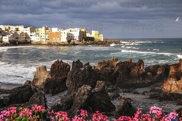 Playa Maria Jiménez beach near Puerto de la Cruz on the north coast of the island of Tenerife, Spain, Europe