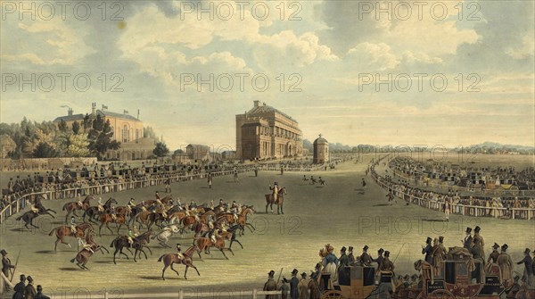 Doncaster Race for the Great St Legder Stakes, famous horse race in England, 1839, Historical, digitally restored reproduction from a 19th century original, Record date not stated