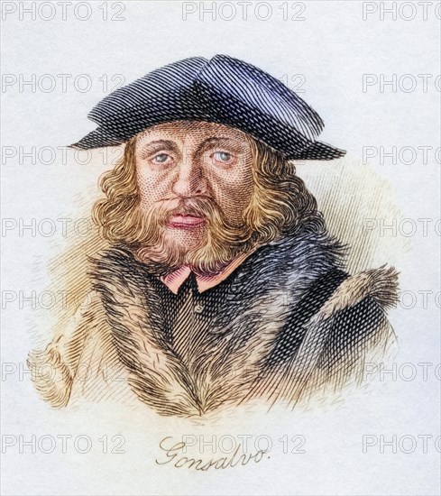 Gonzalo Fernandez de Cordoba, 1453-1515, Spanish general, called the Great Captain. From the book Crabbs Historical Dictionary, published 1825, Historical, digitally restored reproduction from a 19th century original, Record date not stated