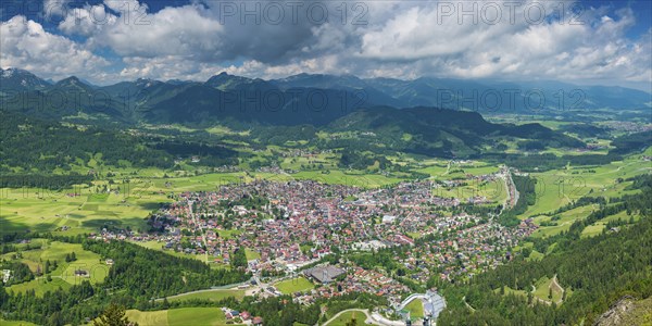 Panorama from Schattenberg, 1692m, on Oberstdorf, AllgÃ¤u, Bavaria, Germany, Europe