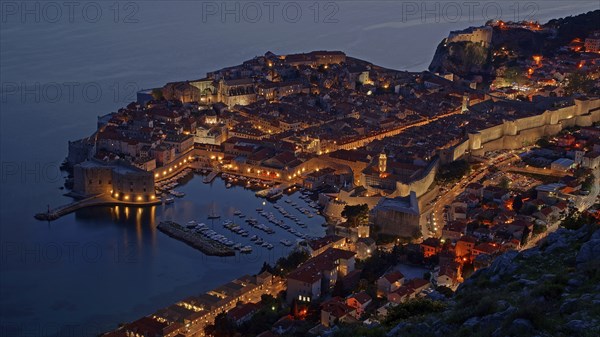 Croatia, Dubrovnik, twilight, Dalmatia, Europe