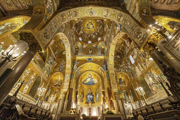 Palatine Chapel, Cappella Palatina, Palermo, Sicily, Italy, Europe