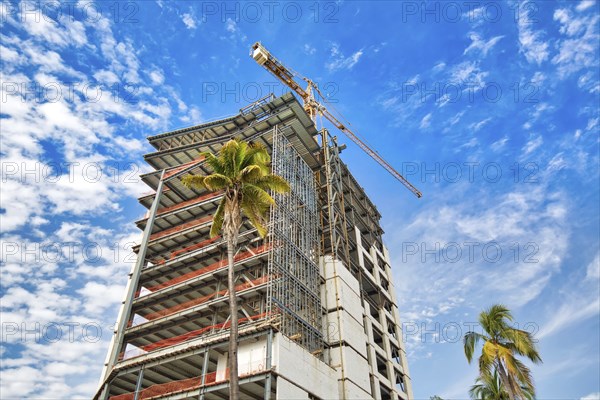 New condominium contruction in Mazatlan Golden Zone (Zona Dorada), a famous touristic beach and resort zone in Mexico